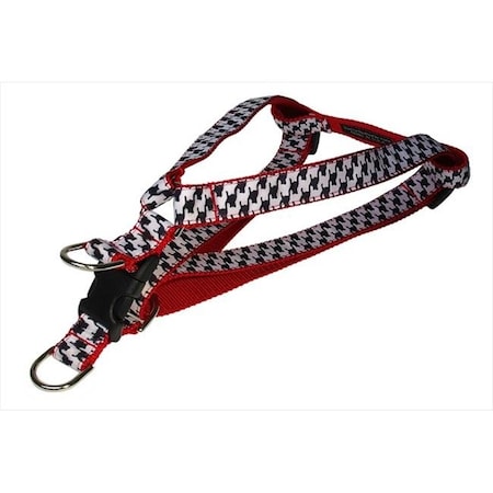 Sassy Dog Wear Sassy Dog Wear HERRINGBONE-WHITE-BLK.2-H Houndstooth Dog Harness; Black & White - Small HERRINGBONE-WHITE/BLK.2-H